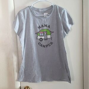 Mama Camper Graphic Tee In Gray Size Large
